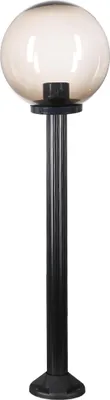 Image de Lampe d'allée Boule verre fumé 30cm Ø, hauteur 100cm