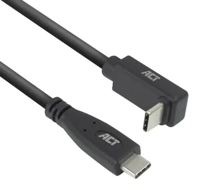 Image de ACT AC7471, 1 m, USB C, USB C, USB 3.2 Gen 2 (3.1 Gen 2), 10 Gbit/s, Noir
