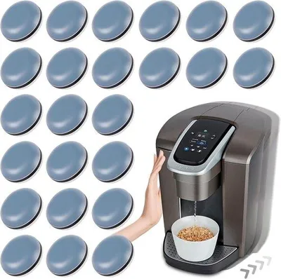 Produktbild von 24-teilige Selbstklebende Küchenrollen – Einfach Verschieben & Platzsparend – Unverzichtbares Hausgerät für Arbeitsplatte (Mixer Zubehör)
