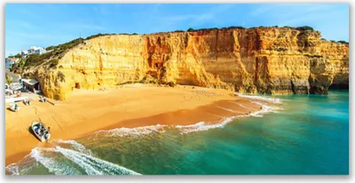 Produktbild von Glasbilder 120x60 Wandbild Druck auf Glas Bucht Landschaft
