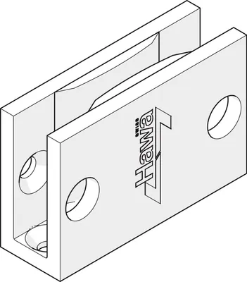 Produktbild von Hawa Front-Slide60 Führungsgleiter zum Anschrauben für bauseitiges Aluprofil 4mm