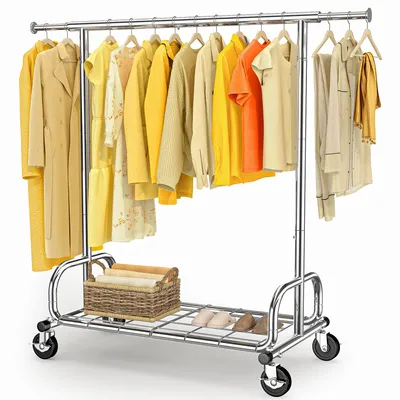 Produktbild von HOKEEPER Kleiderständer auf rollen,136 kg Tragkraft,Schwerlast Kleiderständer,ausziehbare Kleiderstange zum Aufhängen von Kleidung