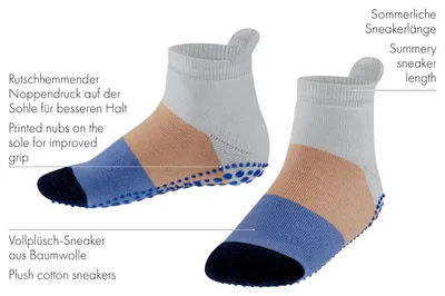 Produktbild von FALKE Kinder Rutschhemmende Noppenstoppersocken, Baumwolle, Blau Deep Lilac 6963, 31-34 EU