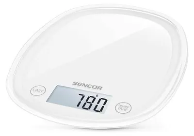 Produktbild von Sencor SKS 30WH, Elektronische Küchenwaage, 5 kg, 1 g, Weiß, Kunststoff, Arbeitsplatte