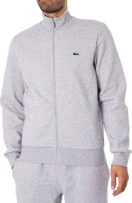 Produktbild von Lacoste Herren Gebürstetes Fleece-Sweatshirt mit Reißverschluss, Grau