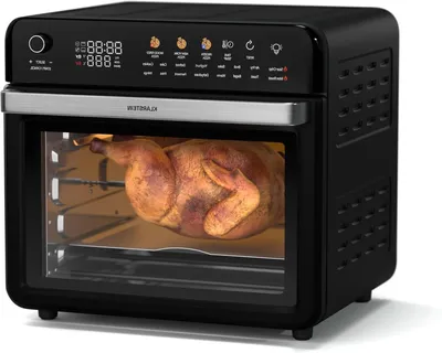 Produktbild von Heißluftfritteuse – Fettfreie Fritteuse – Gesundes Kochen – 19 Programme – 34 Liter – Schwarz