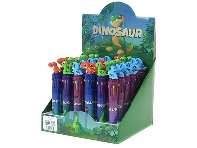 Immagine prodotto di Wielokolorowy długopis z dinozaurem 15 cm, 36 sztuk