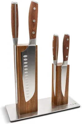 Produktbild von Messerhalter 8 Messer, Akazienholz, für Küchenmesser, magnetische Leiste
