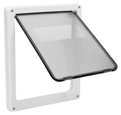Produktbild von Hundetür, große Größe 43 × 36 × 5 cm Haustier Eingangstür für Wand (Weiß)