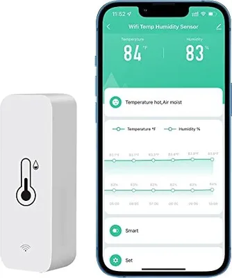 Produktbild von WiFi -Hygrometer/Thermometersensor, Feuchtigkeitsfeuchtigkeitssensor im Innenbereich im Freien.