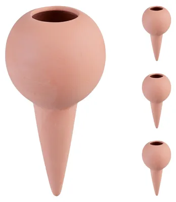 Bewässerungsset Keramik, 4er, für 1,5l Flaschen, Terrakotta