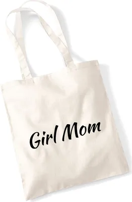 Produktbild von Huuraa Jutebeutel Girl Mom Schriftzug 10 Liter Natural Baumwolle Tasche Geschenkidee