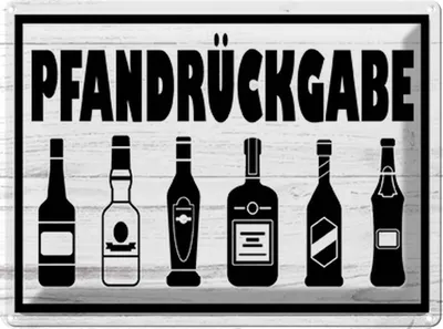Produktbild von vianmo Blechschild 30x40 cm Pfandrückgabe Dekoration