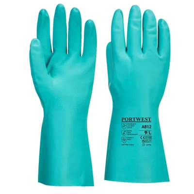 Image de Portwest A812 Nitrosafe Plus Gant de protection chimique vert taille XL