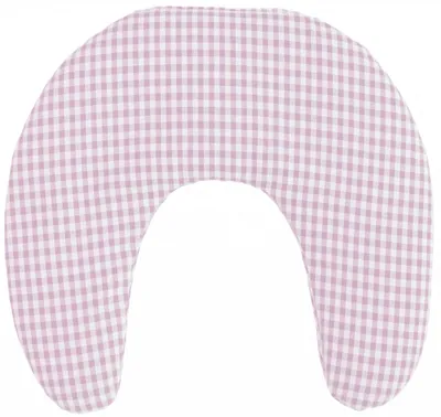 Produktbild von GIRAFFENLAND Johanniskern Körner-Nackenhörnchen Bio Stoff rosa-weiß 30x33 - Nackenkissen - Wärmekissen für Nacken