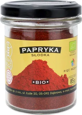 PAPRYKA SŁODKA MIELONA BEZGLUTENOWA BIO 85 g - PIĘĆ PRZEMIAN
