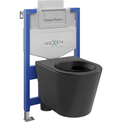 Obrázok produktu pre Mexen podomietkový WC systém Felix XS-U s WC misou Rico, čierna matná - 6853372XX85