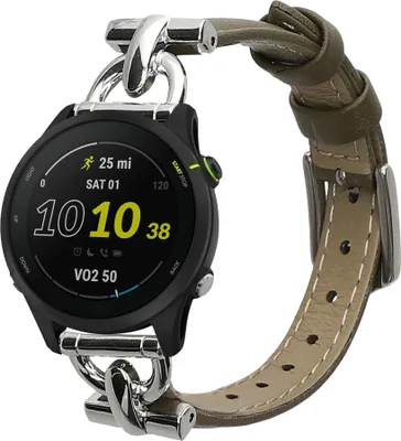 Produktbild von kwmobile Armband kompatibel mit Garmin vivoactive 4 / Venu 3 / Venu 2 / Forerunner 255 - Echtleder Fitnesstracker Sportarmband Band