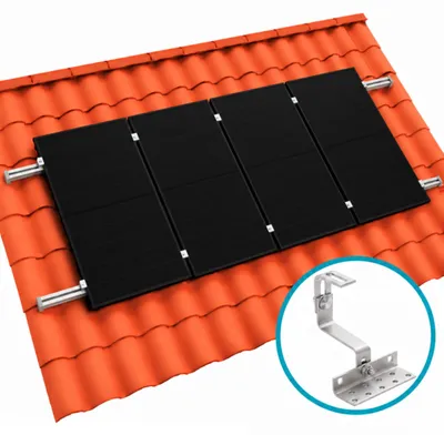 Produktbild von Solar Montageset Ziegeldach 3-Module Silber 10cm