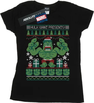 Produktbild von Marvel - "Hulk Want Presents" T-Shirt für Damen BI35105 (XXL) (Schwarz)