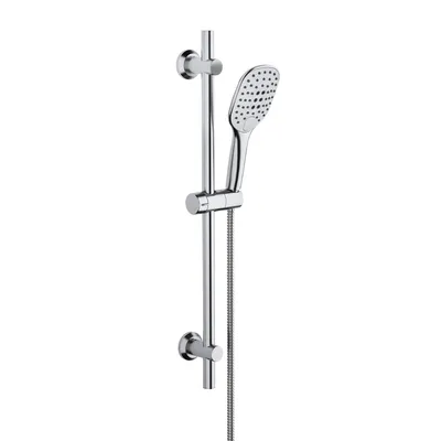 Produktbild von JOHO Edelstahl Duschstange 70 cm Chrom Duschbrause mit Schlauch und Halterung, Brausestangeset mit Duschkopfhalter und Handbrausesch-Duschset mit 3
