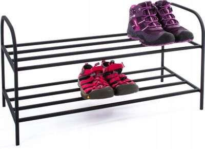 GESCHWEIßT* Schuhständer aus Metall - Schuhregal Metall - Schuhregal Platzsparend - Schuhaufbewahrung - Shoe Rack - Schuhschrank - Regal SCHWARZ