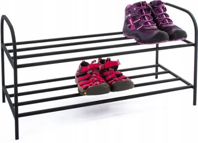 Produktbild von GESCHWEIßT* Schuhständer aus Metall - Schuhregal Metall - Schuhregal Platzsparend - Schuhaufbewahrung - Shoe Rack - Schuhschrank - Regal SCHWARZ