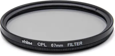 Produktbild von vhbw Universal Polarisationsfilter für Kamera Objektive mit 67mm Filtergewinde - Zirkularer Polfilter (CPL), Schwarz