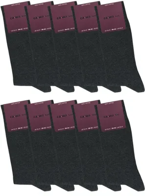 Produktbild von ca·wa·so  Socken aus 100% Baumwolle | Beste Qualität, Perfekte Passform | Damen (10 Paar), Grau / 35 - 38