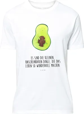 Produktbild von Mr. & Mrs. Panda T-Shirt Avocado Kern - Weiß - Geschenk, Jersey-Shirt, Tshirt, Lustiges, Spruch Leben, Baby, Pflanze, oberteil, Liebe, S