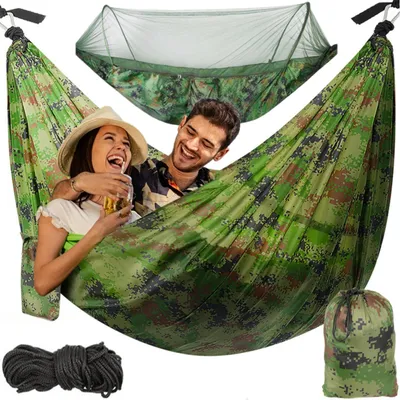 Produktbild von Outdoor-Hängematte mit Moskitonetz Zweisitzig 260x140 cm Garten
