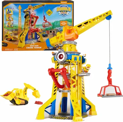 Produktbild von Spin Master Rubble & Crew - Baupfoten Hof Kran-Spielset, Spielfahrzeug