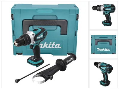 Immagine prodotto di Makita BHP 458 ZJ Trapano avvitatore con percussione a batteria 18V + Valigetta MAKPAC 2 - senza batterie, senza caricabatterie