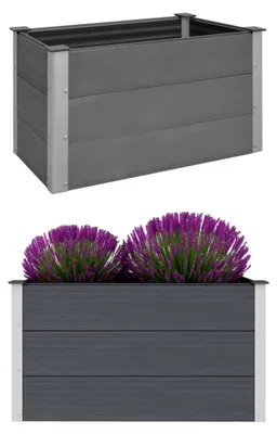 Produktbild von Anzuchttisch für aromatische Pflanzen im Hausgarten, WPC, Grau, 100 x 50 x 54 cm