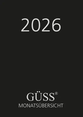 Produktbild von 2026 Güss Monatsübersicht Taschenkalender 15x9cm
