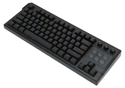 Image de Clavier mécanique filaire USB 75 %, disposition à 78 touches, 6 touches programmables avec écran LCD, commutateurs rouges, rétroéclairage RGB, remplaçable à chaud, pour jeux PC, noir