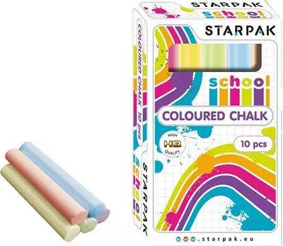 Produktbild von Farbige Schulkreide für Tafeln, 10 Stk.