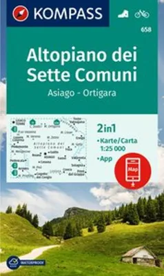 Immagine prodotto di KOMPASS Wanderkarte 658 Altopiano dei Sette Comuni, Asiago - Ortigara 1:25.000