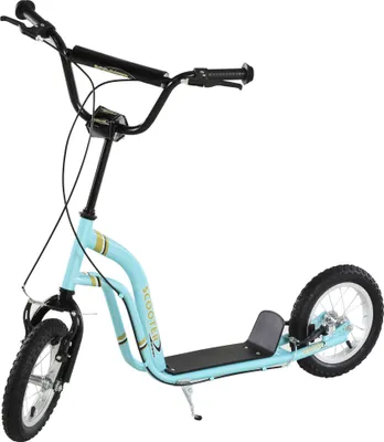 Produktbild von HOMCOM Kinderroller Höhenverstellbar Tretroller mit 12 Zoll Luftreifen, Kinder Roller für Jungen und Mädchen ab 5 Jahre, Scooter Kickscooter Cityroller Hellblau
