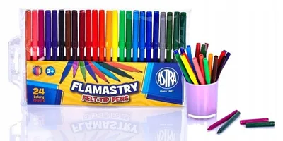 Produktbild von Astra Filzstifte 24 Farben Set für Kinder Schulbedarf