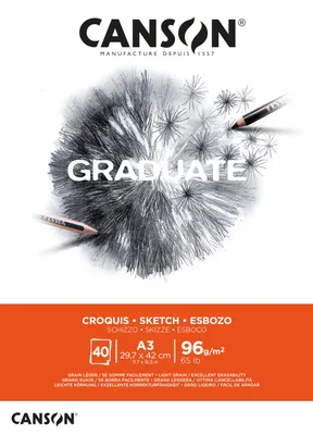 Produktbild von Canson Graduate, Kunstpapier, 96 g/m², 40 Blätter