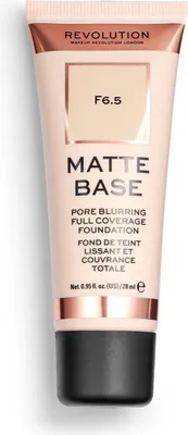 Zdjęcie produktu dla Makeup Revolution, REVOLUTION, Vegan, Matte Finish, Liquid Foundation, F 6.5, 28 ml