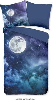 Produktbild von Duvet cover Pure 135x200 + 1* 80x80 cm - moon with stars