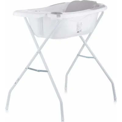 Zdjęcie produktu dla CHIPOLINO wanna z matą i stelażem Vela 87cm szara