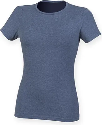 Produktbild von SF Women SK121 | Damen Feel Good Stretch T / weiches Tragegefühl - Farbe: Heather Navy - Größe: S