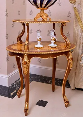 Image de Casa Padrino Luxe Table d'Appoint Baroque Marron / Naturel / Or - Meubles Baroques - Italy