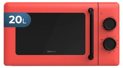 Productafbeelding van Cecotec Proclean 3110 Rood, Werkblad, Vrijstaande magnetron, 20 liter, 700 watt, Draaibaar, Rood