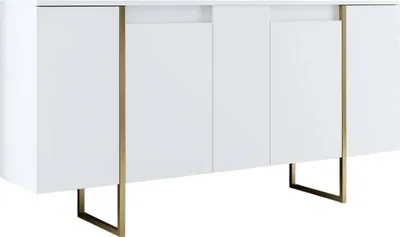 Immagine prodotto di Dmora Credenza Arta 35x160x80h cm Bianco, Apertura Battente 4 Ante