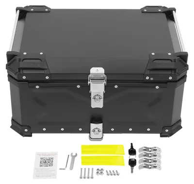 Produktbild von Motorrad - Topcase/Heckkoffer - 65 L - Sicherheitsschloss - Aluminiumlegierung - Wasserdicht - Schwarz