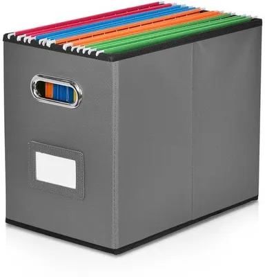Produktbild von A4-Ordnerbox aus Holz, schwarz, klein
